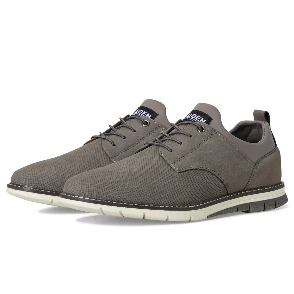 Steve Madden Mleddon Oxford Men's 9 D Gray Suede Round Toe Dress Shoes ZOGG3656
